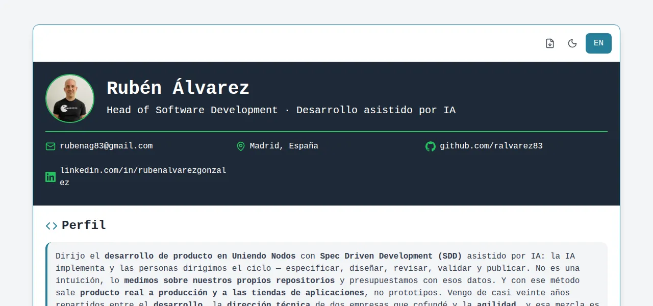 Este mismo CV